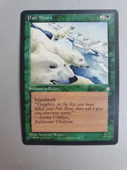 Pale Bears , MTG Ice Age (1995), Rare Green Creature NM - Image 1