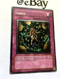 YUGIOH - GREED - SOD-EN055 - ULTIMATE RARE - NEAR MINT - SOUL OF THE DUELIST - Image 2