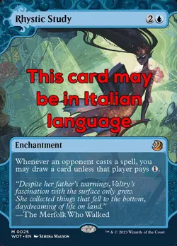 MTG RHYSTIC STUDY 25 EXC - STUDIO RISTICO - WOT IT - MAGIC - Image 1