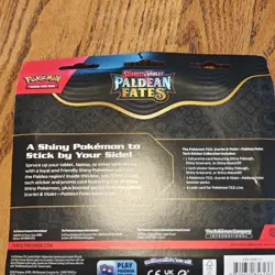 Pokemon TCG Scarlet & Violet Paldean Fates Tech Sticker Greavard 3 Packs - Image 3
