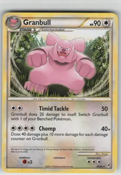 MP Granbull 26/95 Rare Call of Legends Pokemon 2011 - Image 1