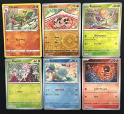 Pokemon TCG - 6x Tomokazu Komiya Reverse Holo Lot - Vibrava Sandile Toedscool + - Image 1