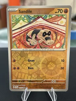 Pokemon TCG - 6x Tomokazu Komiya Reverse Holo Lot - Vibrava Sandile Toedscool + - Image 3