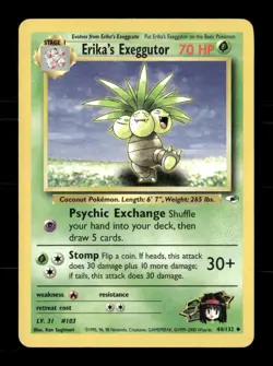 Erika's Exeggutor 44/132 Gym Heroes Unlimited MP Pokemon - Image 1