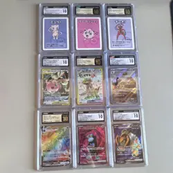 Nintendo Pokemon TCG 9x CGC 10 & Pristine 10 Graded Japanese Holo Lot - Image 1