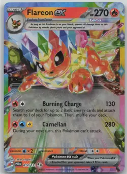 NM Flareon ex 014/131 Holo Double Rare Prismatic Evolutions Pokemon 2025 - Image 1