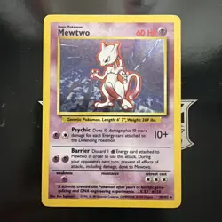 1999 Pokemon Base Set MEWTWO Holo Rare #10/102 Vintage Wizards of the Coast A - Image 1