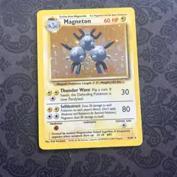 Magneton 9/102 Holo Unlimited Holo Rare Base Set Pokemon TCG B - Image 1