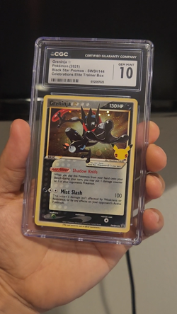 2021 Pokemon Celebrations ETB Greninja SWSH144 CGC 10 - Image 2