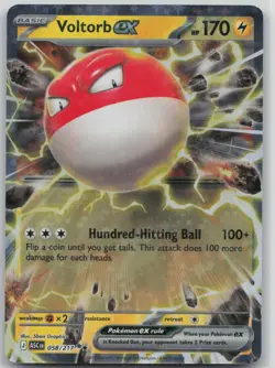 NM Voltorb ex 058/217 Double Rare Ascended Heroes Pokemon 2026 - Image 1