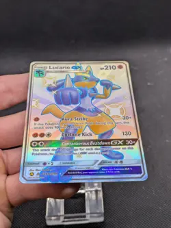 Lucario GX SV64/SV94 Hidden Fates Holo Full Art Pokemon Card *MINT* - Image 4