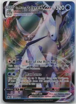 NM Ice Rider Calyrex VMAX 046/198 Holo VMAX Rare Chilling Reign Pokemon 2021 - Image 1