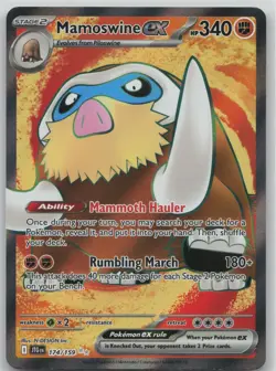 NM Mamoswine ex 174/159 Ultra Rare Journey Together Pokemon 2025 - Image 1