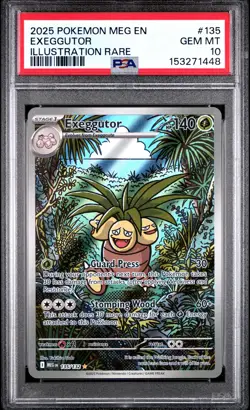 2025 POKEMON MEG EN-MEGA EVOLUTION ILLUSTRATION RARE #135 EXEGGUTOR PSA 10 - Image 1