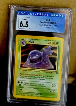 Pokemon Muk 13/62 Fossil Holo CGC 6.5! - Image 1