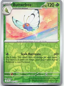 Butterfree 003/159 Rare Journey Together Pokemon Reverse Holo Near Mint - Image 1