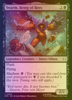 MTG #69 *FOIL* Swarm, Being of Bees Marvel's Spider-Man (SPM) NM Card - Image 1
