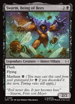 MTG #69 Swarm, Being of Bees Marvel's Spider-Man (SPM) NM Card - Image 1