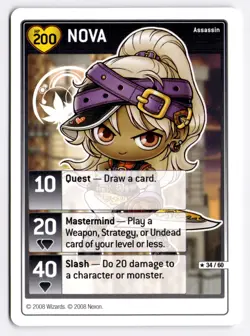 Maplestory iTCG Set 2 - NOVA 7/60 Rare Character Card - OMG Bosses - Image 1