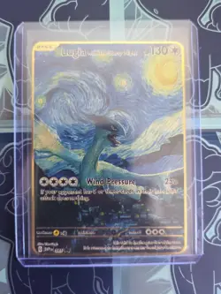 POKEMON - LUGIA WITH THE STARRY NIGHT - VAN GOGH - GOLD METAL CARD - CUSTOM CARD - Image 1