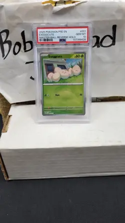 2025 EXEGGCUTE MASTER BALL REVERSE HOLO PRISMATIC EVOLUTIONS POKEMON PSA 10 #001 - Image 1