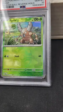 2025 PINSIR MASTER BALL REVERSE HOLO PRISMATIC EVOLUTIONS POKEMON PSA 10 #003 - Image 3