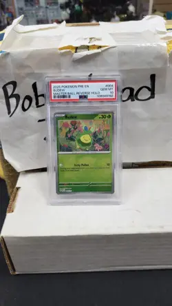 2025 BUDEW MASTER BALL REVERSE HOLO PRISMATIC EVOLUTIONS POKEMON PSA 10 #004 - Image 1