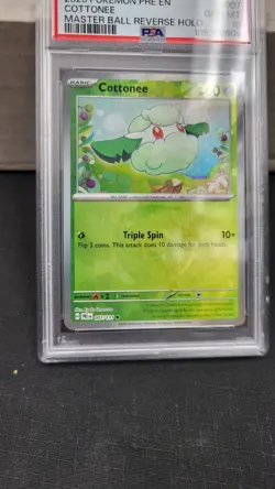 2025 COTTONEE MASTER BALL REVERSE HOLO PRISMATIC EVOLUTIONS POKEMON PSA 10 #007 - Image 4