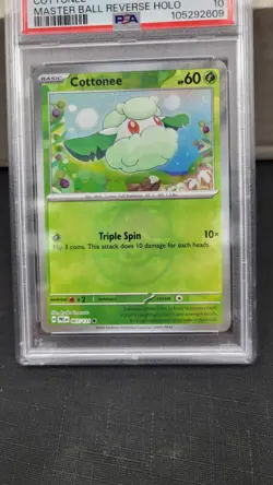 2025 COTTONEE MASTER BALL REVERSE HOLO PRISMATIC EVOLUTIONS POKEMON PSA 10 #007 - Image 5