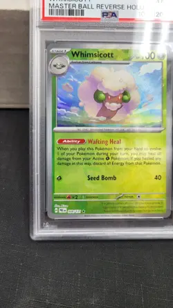 2025 WHIMSICOTT MASTER BALL REVERSE HOLO PRISMATIC EVOLUTIONS POKEMON PSA 10 #8 - Image 4