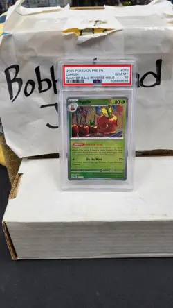 2025 DIPPLIN MASTER BALL REVERSE HOLO PRISMATIC EVOLUTIONS POKEMON PSA 10 #010 - Image 1
