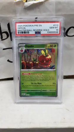 2025 DIPPLIN MASTER BALL REVERSE HOLO PRISMATIC EVOLUTIONS POKEMON PSA 10 #010 - Image 2