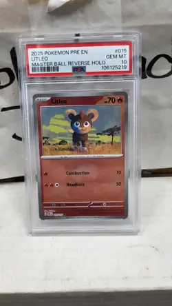 2025 LITLEO MASTER BALL REVERSE HOLO PRISMATIC EVOLUTIONS POKEMON PSA 10 #015 - Image 2