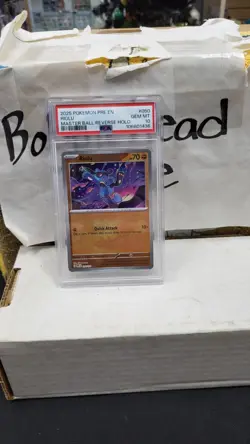 2025 RIOLU MASTER BALL REVERSE HOLO PRISMATIC EVOLUTIONS POKEMON PSA 10 #050 - Image 1
