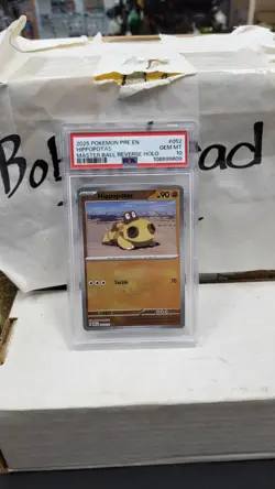 2025 HIPPOPOTAS MASTER BALL REVERSE HOLO PRISMATIC EVOLUTIONS POKEMON PSA 10 052 - Image 1