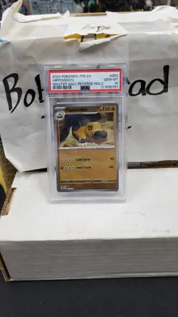 2025 HIPPOWDON MASTER BALL REVERSE HOLO PRISMATIC EVOLUTIONS POKEMON PSA 10 #053 - Image 1
