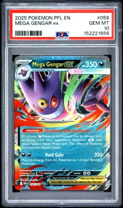 Mega Gengar EX 056/094 Pfl En-phantasmal Flames Pokemon PSA 10 - Image 1
