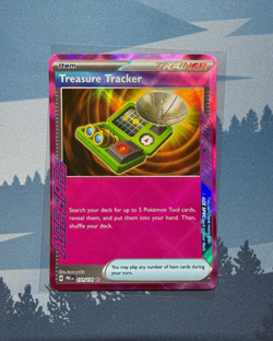 Pokemon Prismatic Evolutions Treasure Tracker 131/131 Holo Ace Spec Rare NM - Image 1