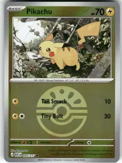 Pikachu (Friend Ball) 055/217 Holo Ascended Heroes Pokemon Reverse Holo NM - Image 1