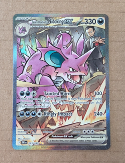 2025 Pokemon Destined Rivals Team Rocket's Nidoking ex SIR 233/182 LP - Image 1
