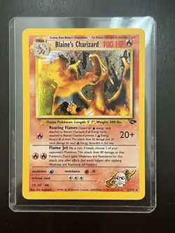 Blaine's Charizard Gym Challenge Holo Rare 2/132 English Pokemon LP - Image 1