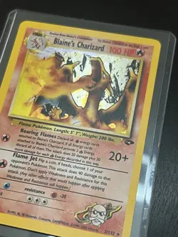 Blaine's Charizard Gym Challenge Holo Rare 2/132 English Pokemon LP - Image 3