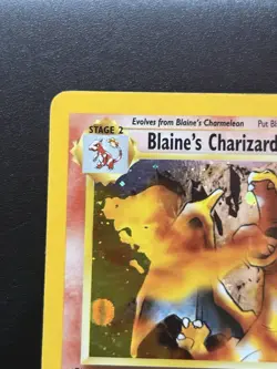 Blaine's Charizard 1st Edition Holo 2/132 Gym Challenge Pokemon TCG 2000 - Image 3