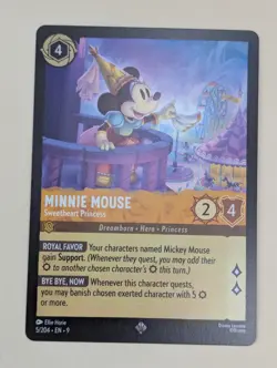 Disney Lorcana Fabled Minnie Mouse Sweetheart Princess 5/204 NM Super Rare - Image 1