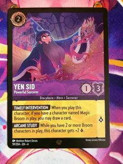 FOIL Yen Sid - Powerful Sorcerer 59/204 LEGENDARY Disney Lorcana URSULAS RETURN - Image 1