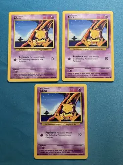 Pokemon TCG Abra Base Set Unlimited Common Card 43/102 - Image 1