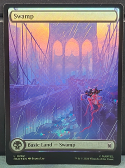 Swamp 282 FULL ART FOIL Marvel Super Heroes Card Game MTG TCG NM Basic Land - Image 1