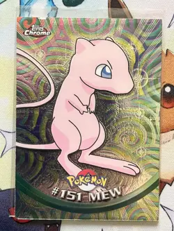 Topps Chrome 2000 Pokemon Mew Holo Card #151 - Image 1