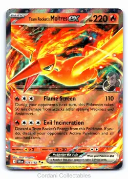 Team Rocket's Moltres EX 031/182 - Destined Rivals - Pokemon Card - Near Mint - Image 1