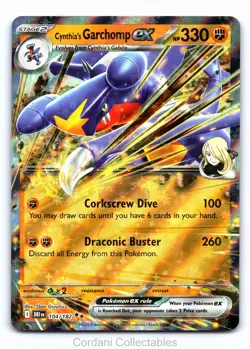 Cynthia's Garchomp EX 104/182 - Destined Rivals - Pokemon Card - Near Mint - Image 1